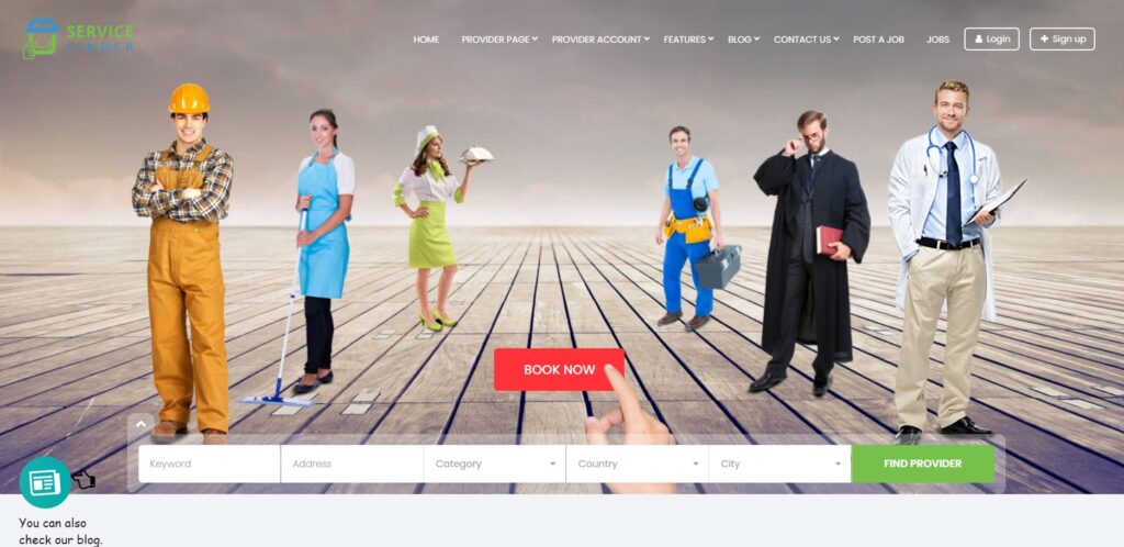 Service Finder Directory WordPress Theme