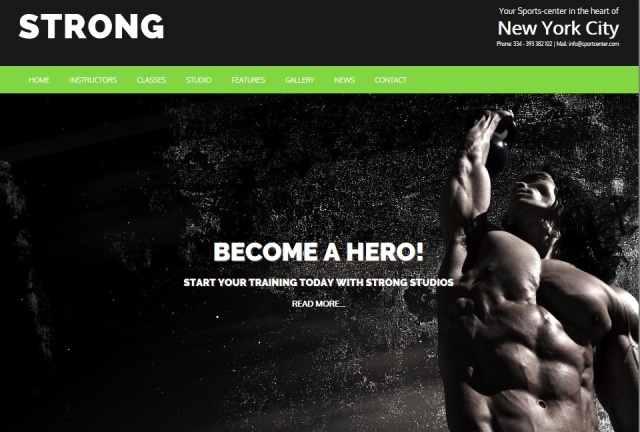 Elegant WordPress fitness theme