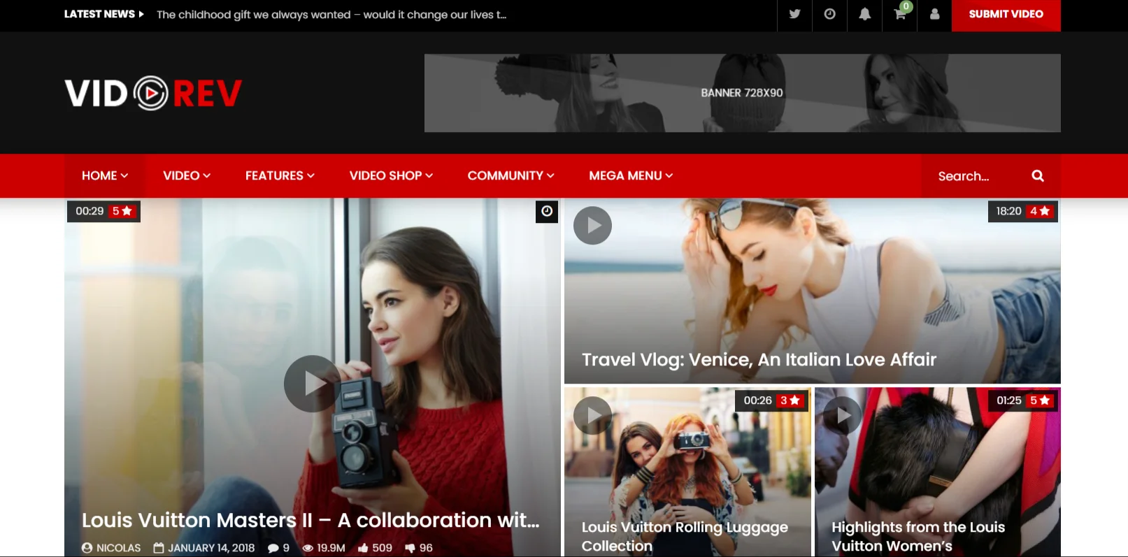 Vidorev Theme