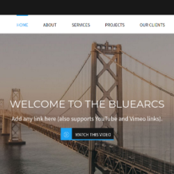 bluearcs – One Page WPtheme with video slider