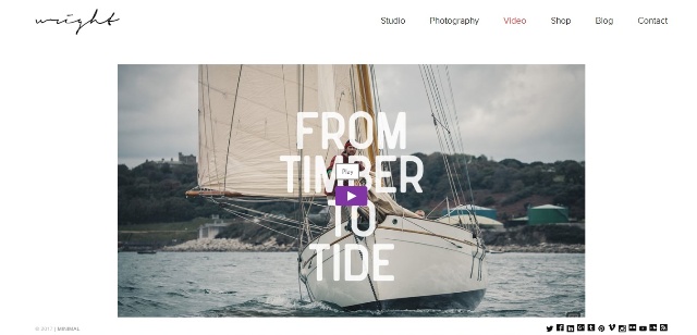 WordPress video theme with a lightbox portfolio