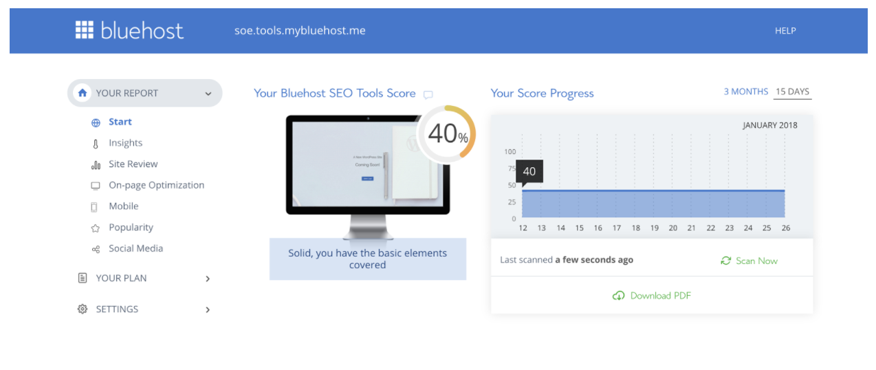 Bluehost SEO Tools