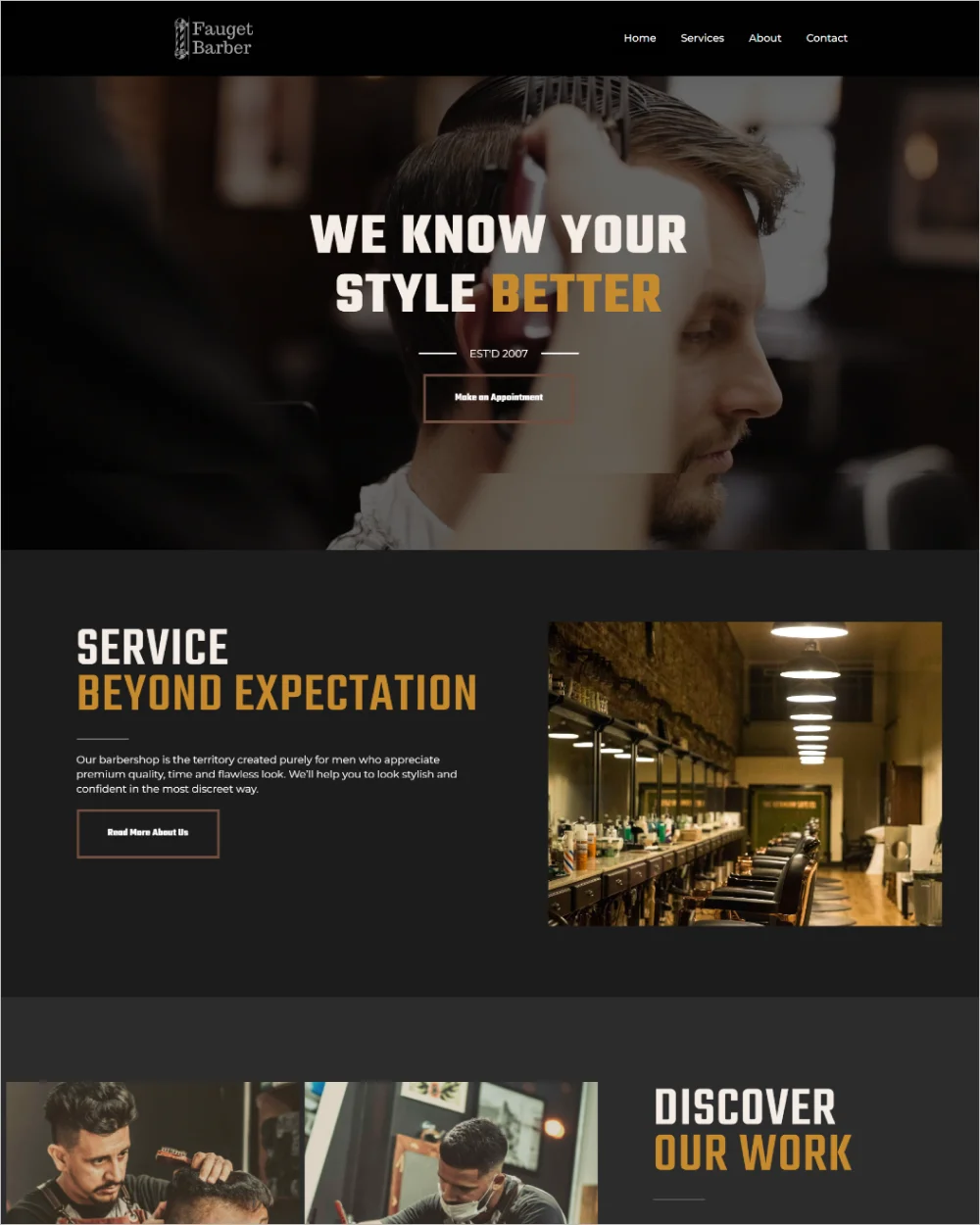 Barber Shop WordPress Template