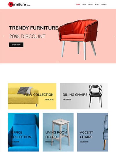 Furniture Shop WordPress Website Template