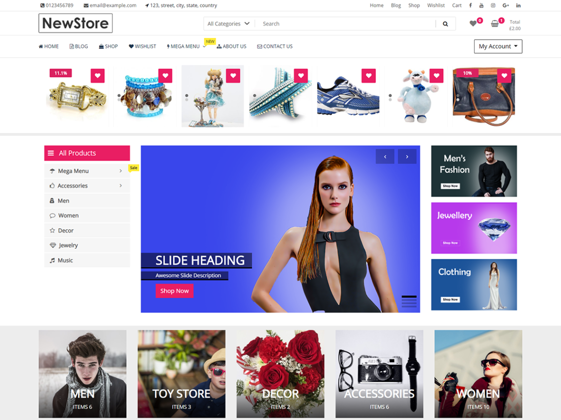 NewStore Woocommerce Wordpress theme