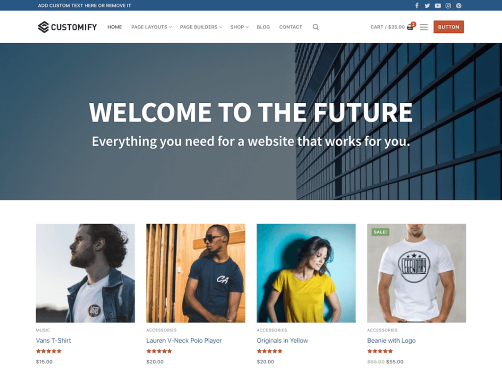 Customify - Free Multipurpose WordPress Theme