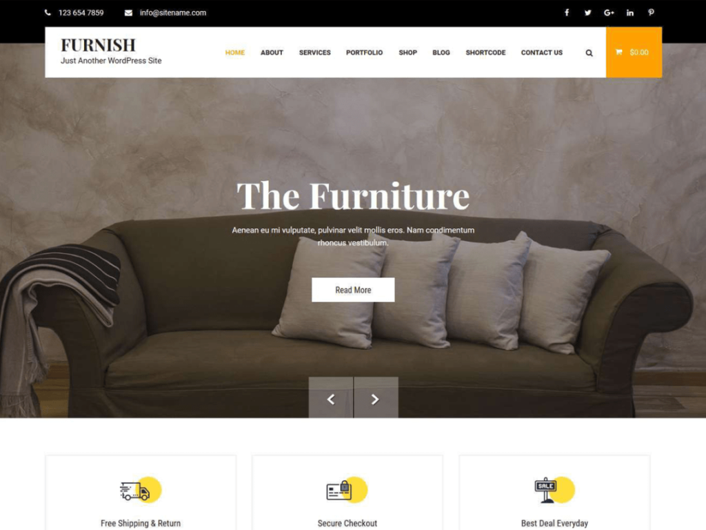 Furnish - Free WordPress Theme