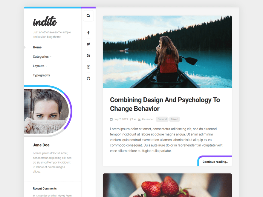 Indite -Blog Free WordPress Theme