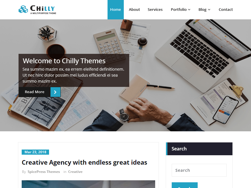Chilly- Free WordPress Multipurpose Theme