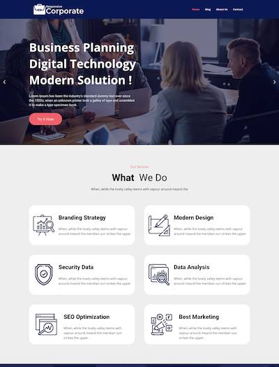 Corporate WordPress Website Template