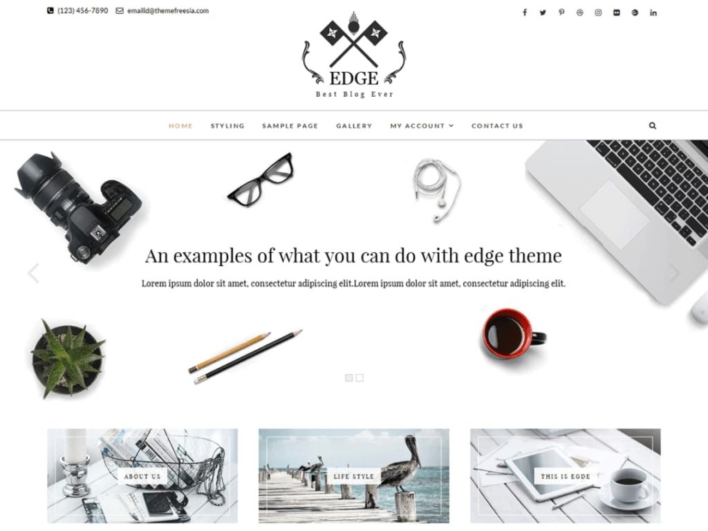 Edge- Free WordPress Blogger Theme