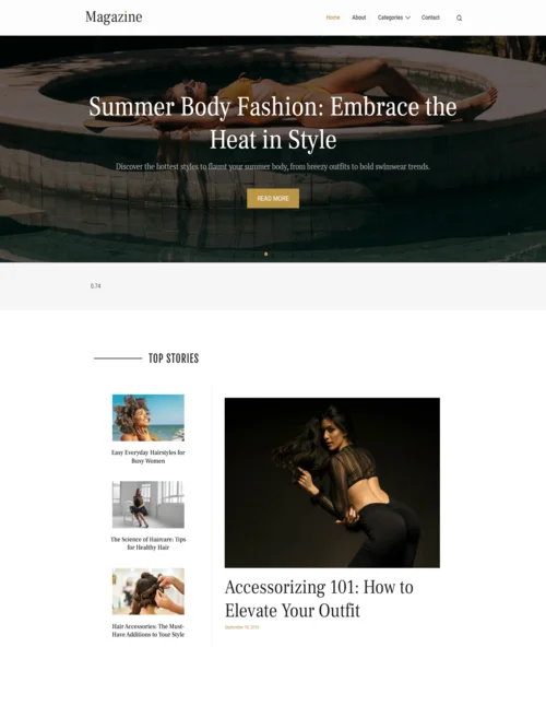 Magazine template featured image