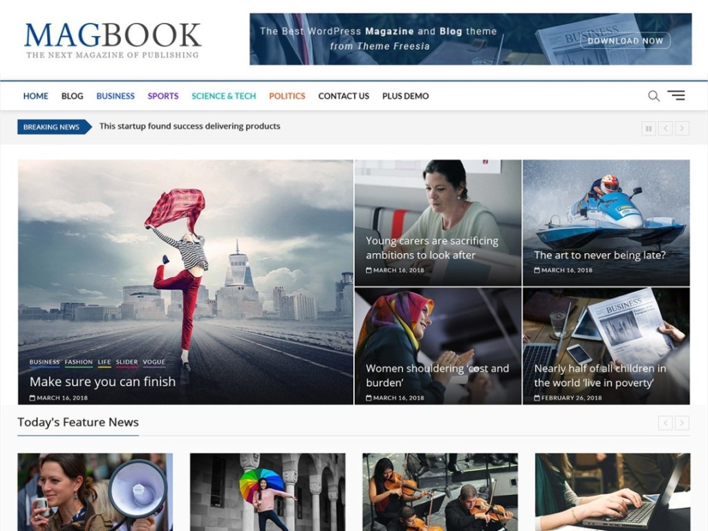 Magbook- Free WordPress magazine theme