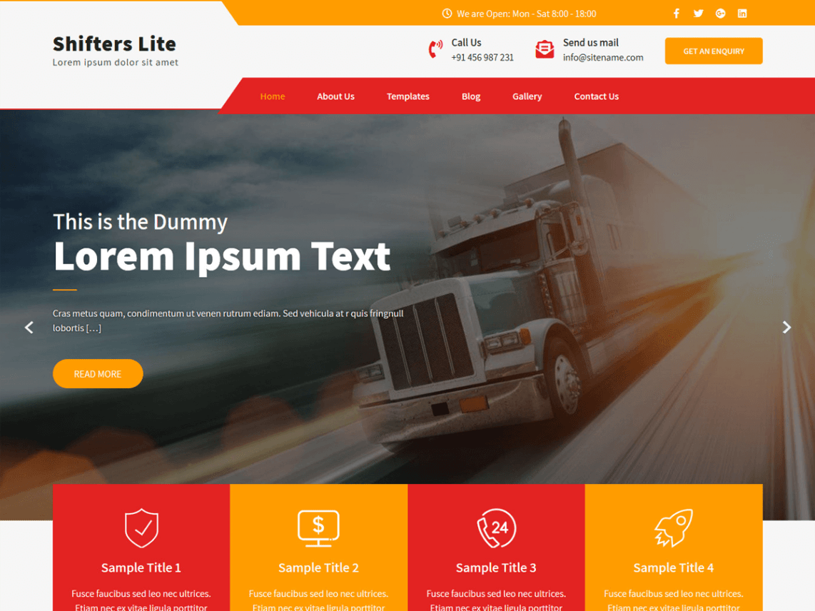 Shifters Lite- Free multipurpose theme