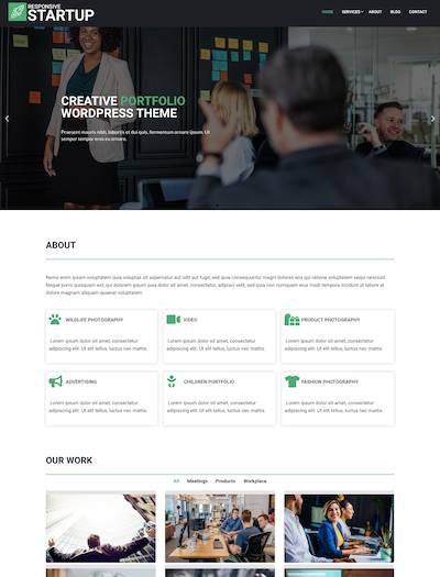 Startup Business WordPress Website Template