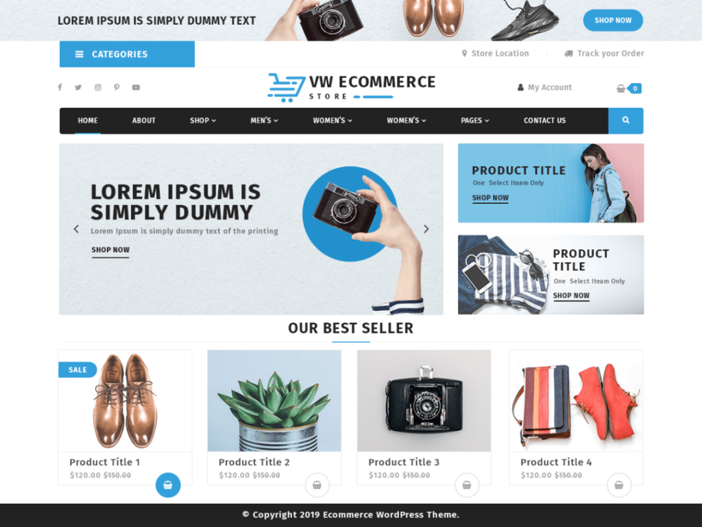 VW Ecommerce Store- Free WordPress Theme