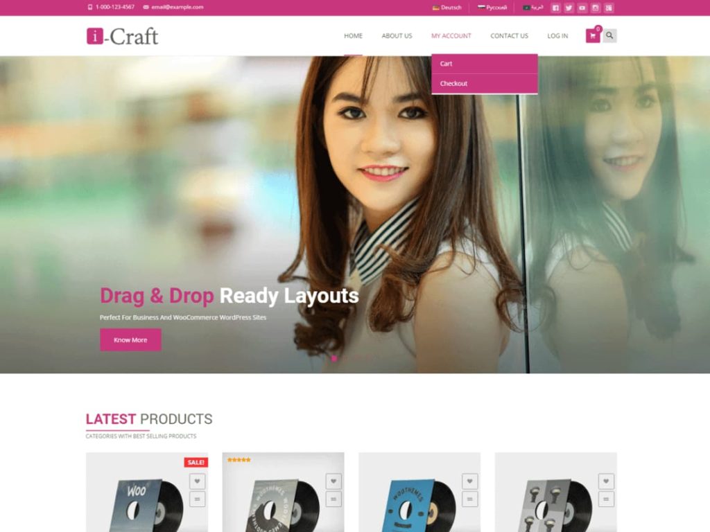 i-craft- Free WordPress WooCommerce Theme