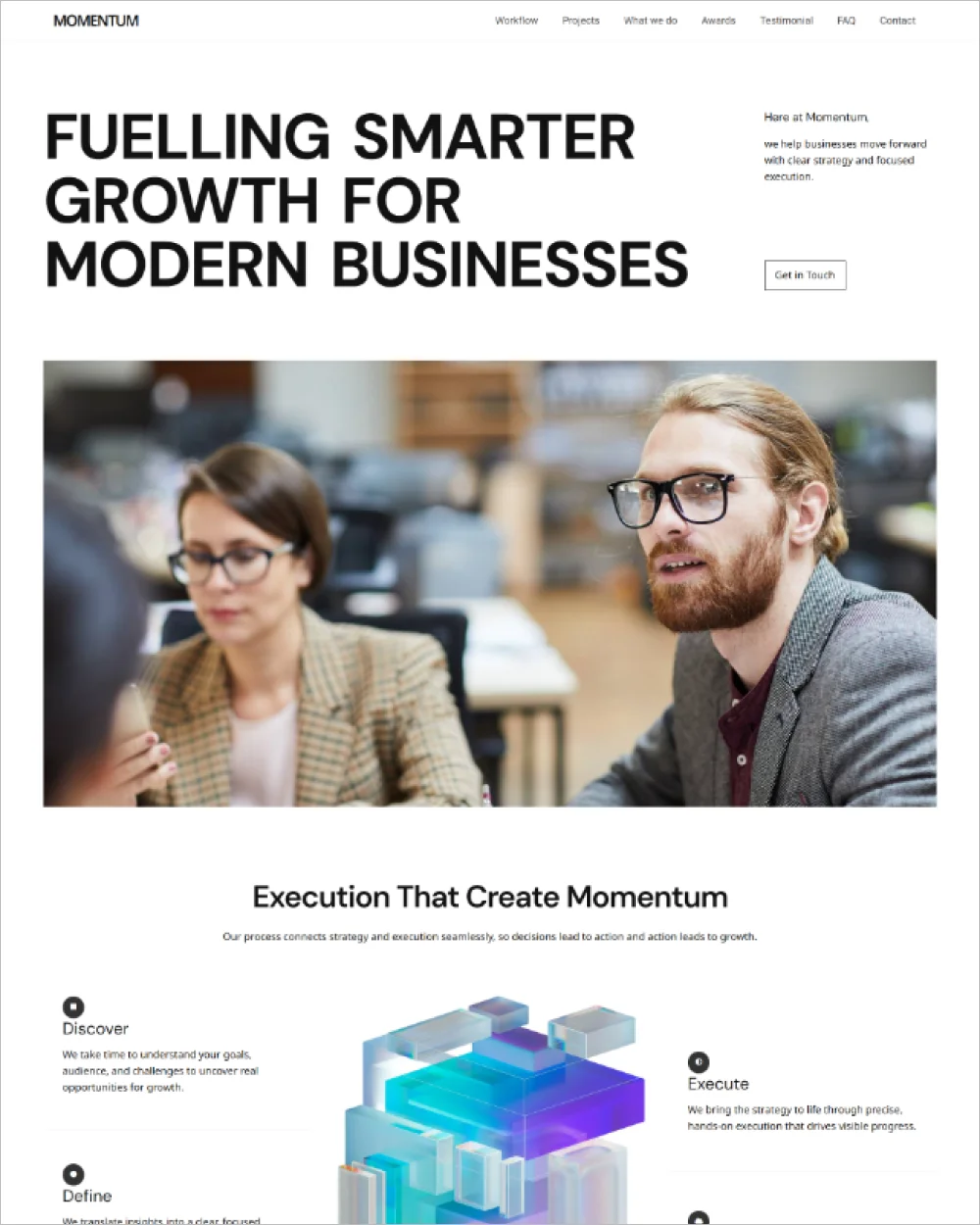 One Page Business WordPress Template