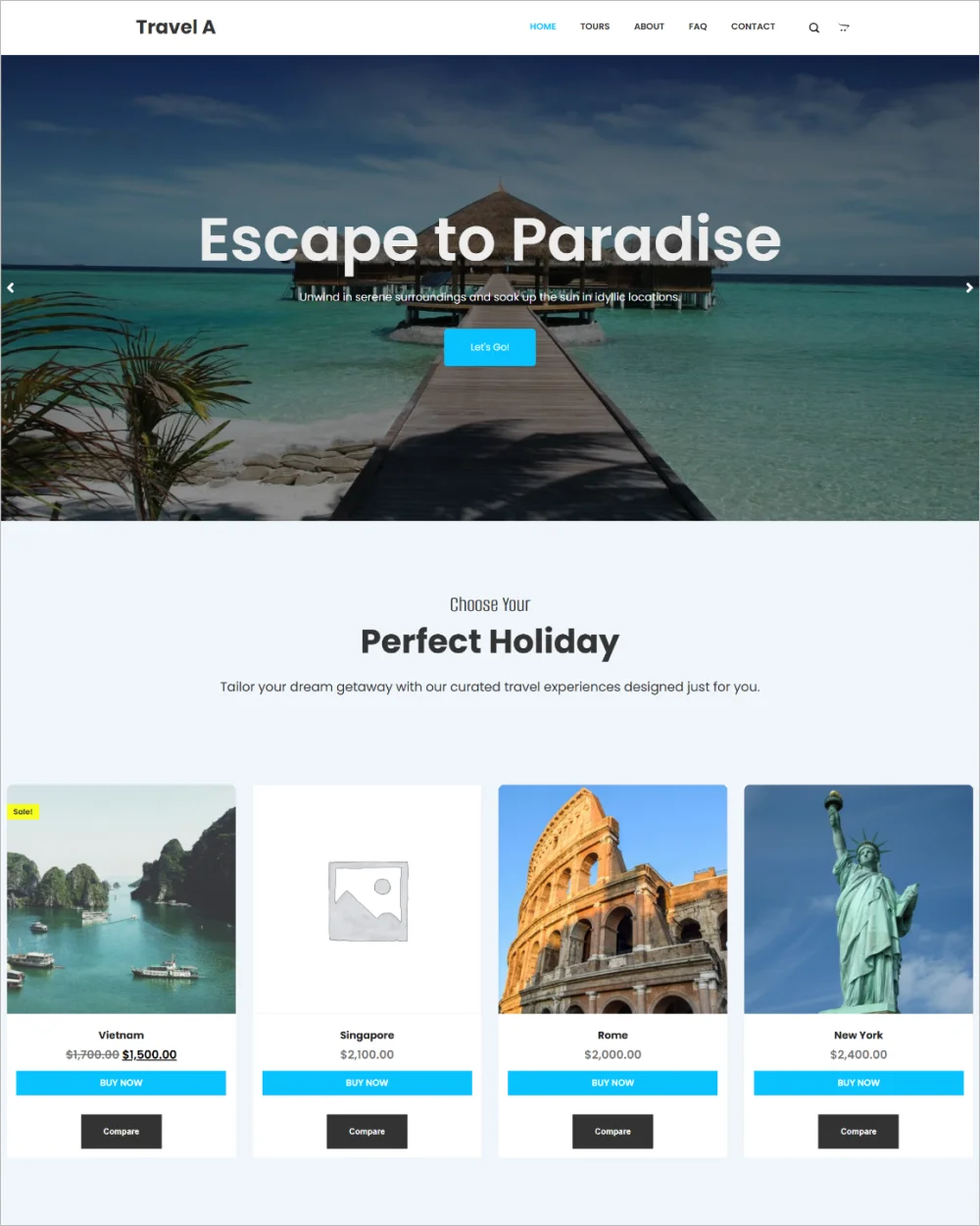 Travel Agency WordPress Template