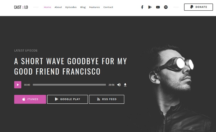Castilo Podcast WordPress Theme