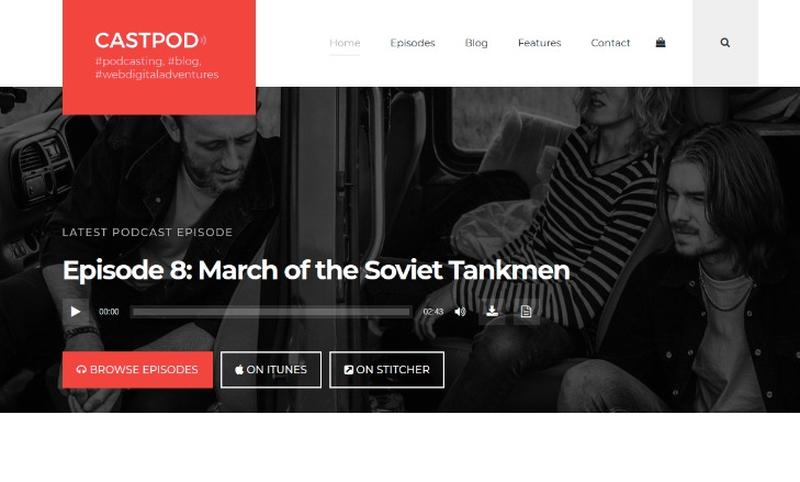 Castpod Podcast WordPress Theme