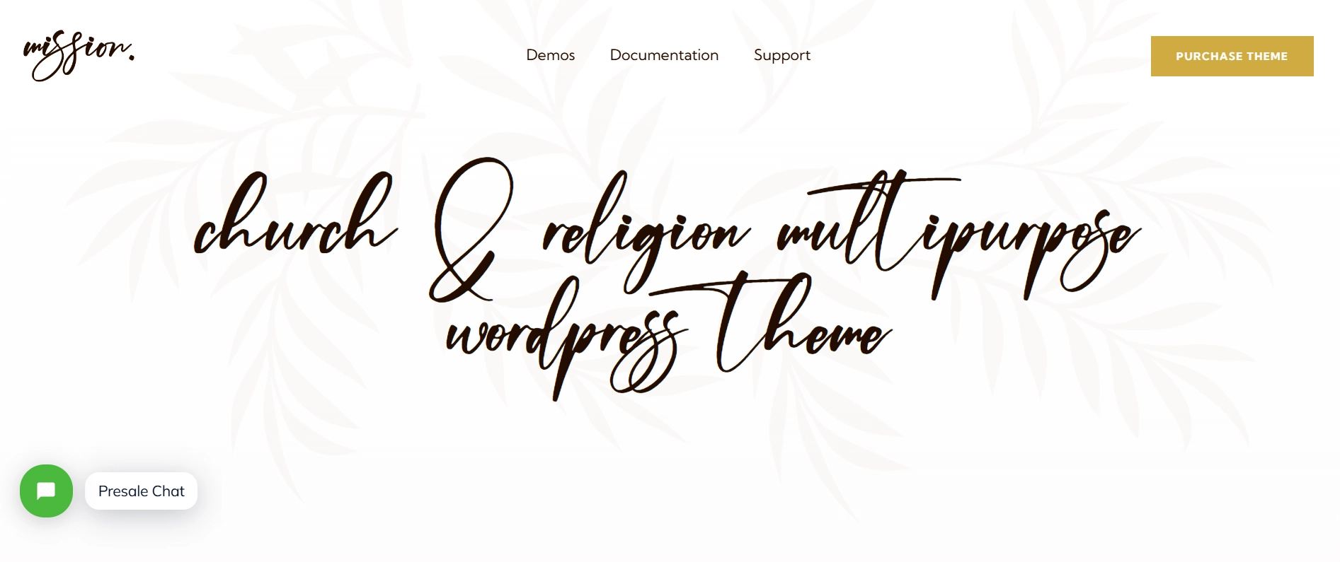 Mission church theme
