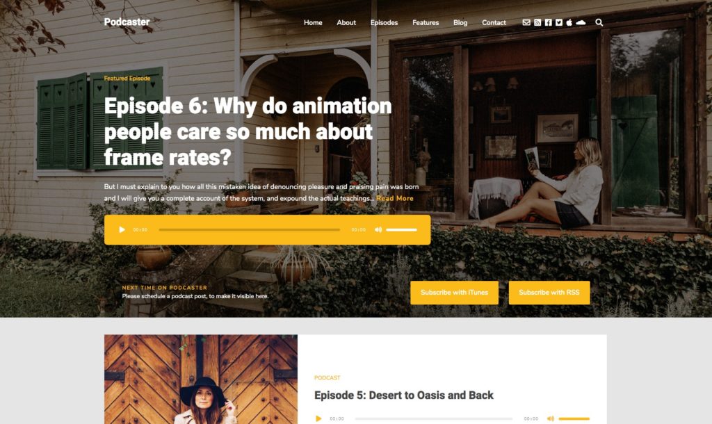 Podcaster Podcast WordPress theme