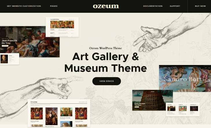Ozeum - Modern Art Gallery and Creative Online Museum WordPress Theme