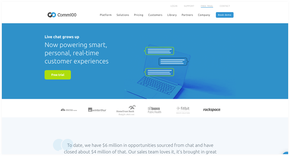Comm100- WordPress live chat plugin