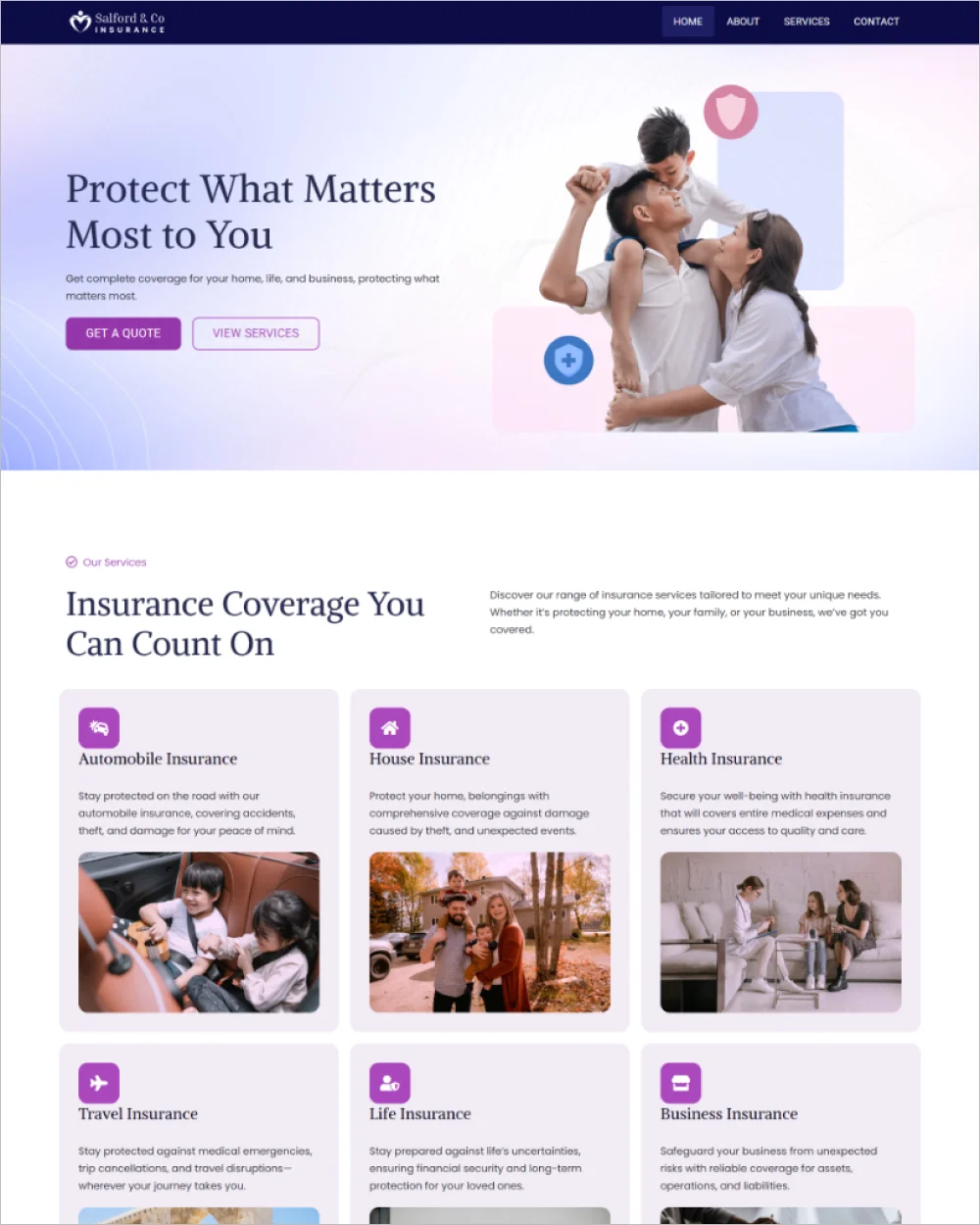 Insurance WordPress Template