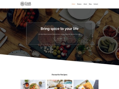 Cook Master- free customizable WordPress themes