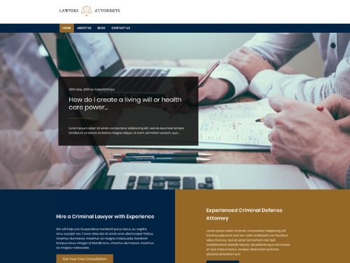 Lawyers- free download wordpress themes for business websites