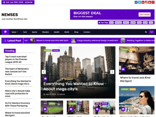 Newses- WordPress free news theme