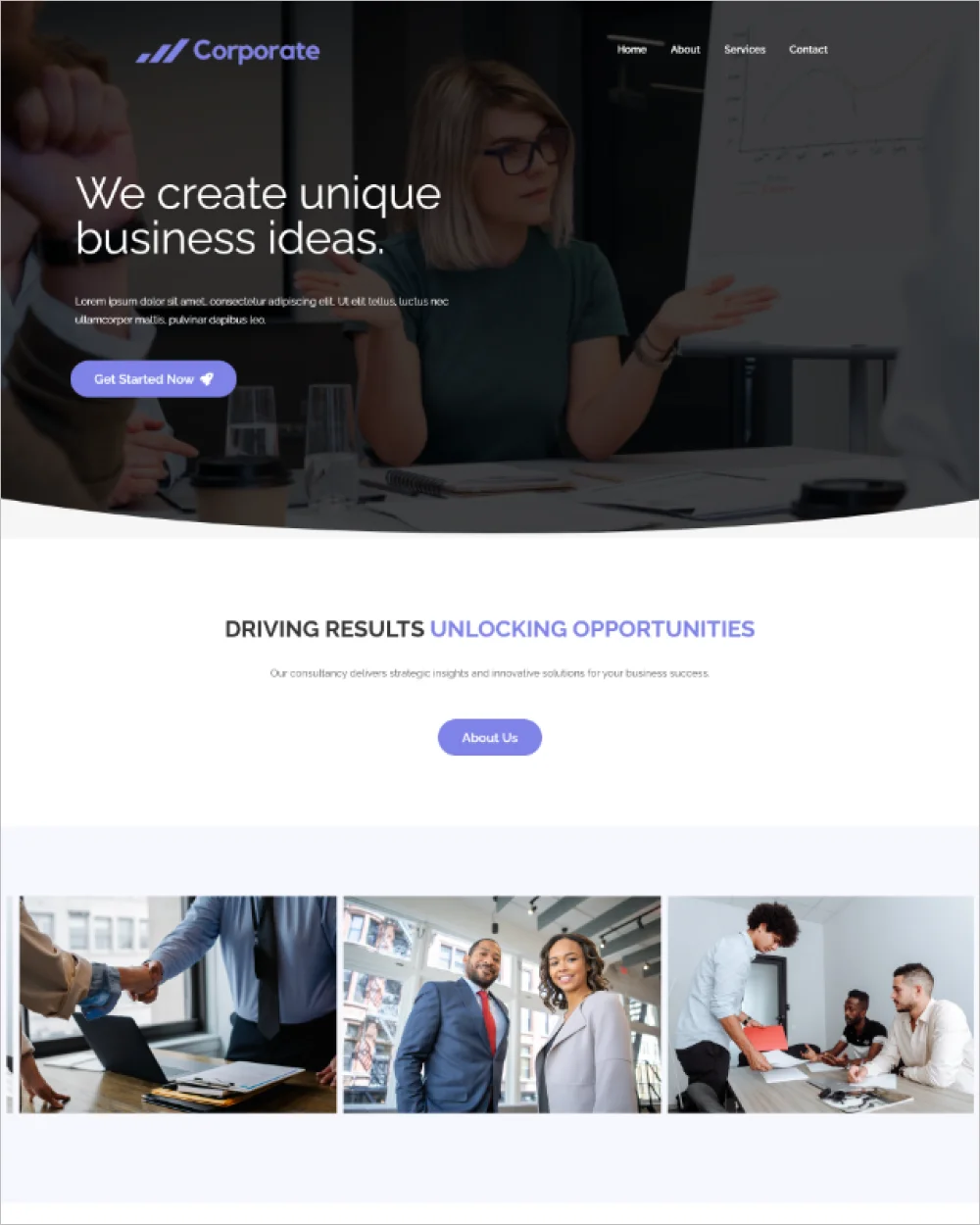 Corporate Business Pro WordPress Website Template