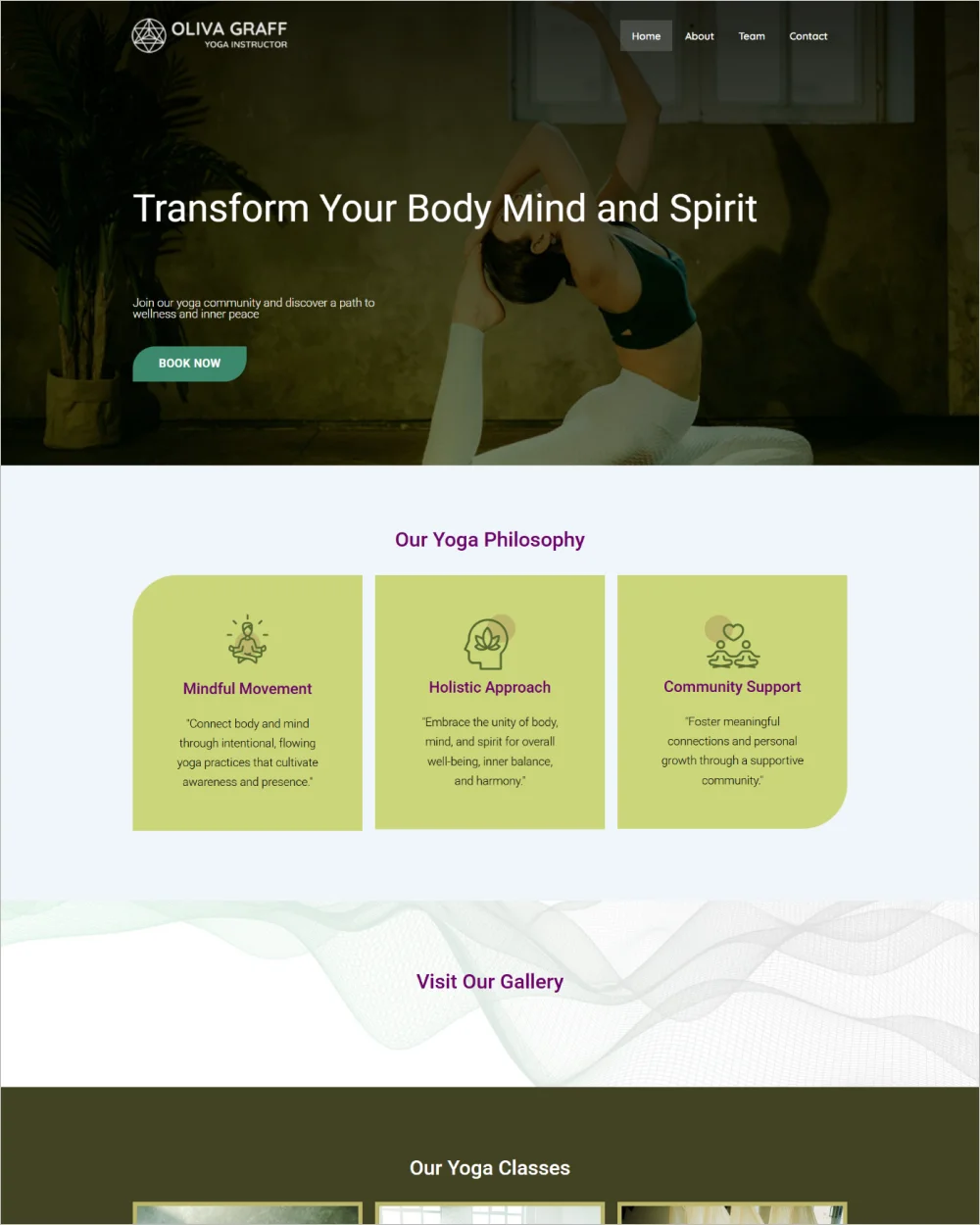 Yoga Instructor Pro WordPress Template