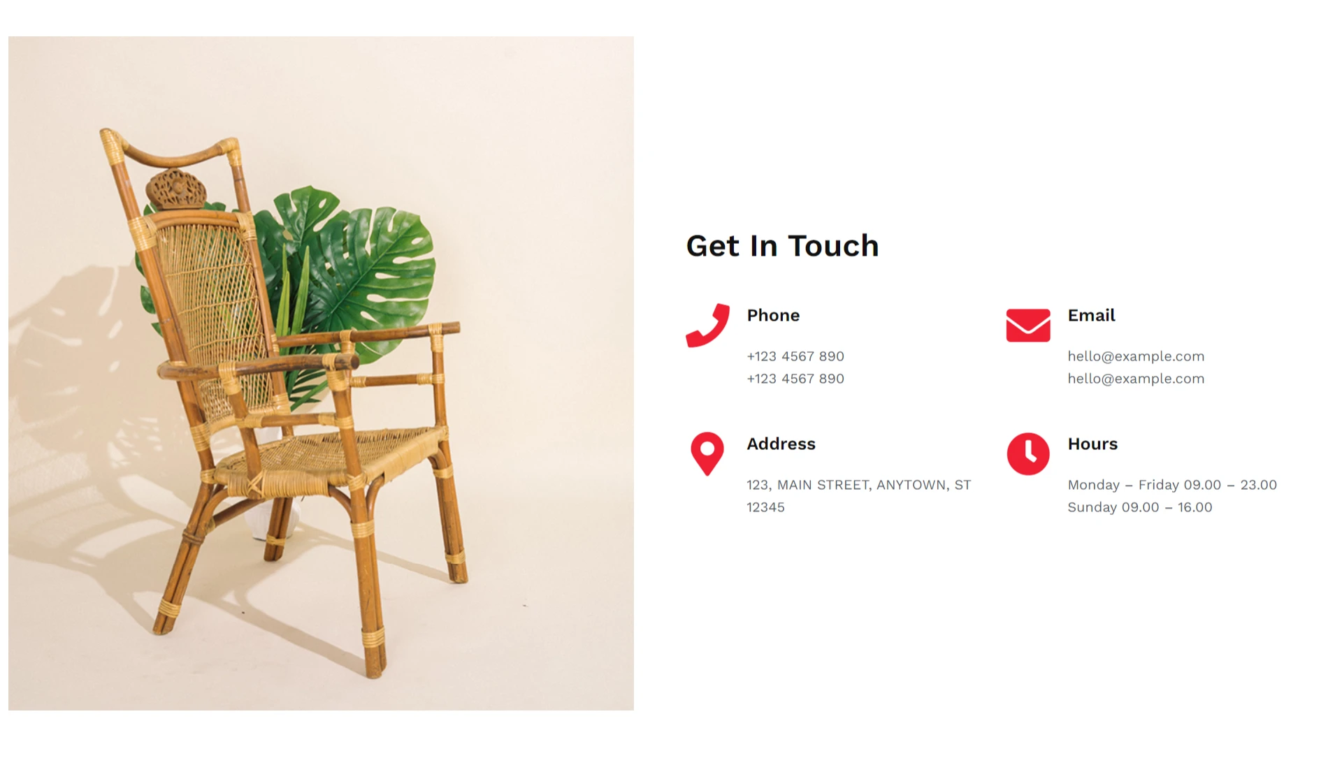 furniture store website template