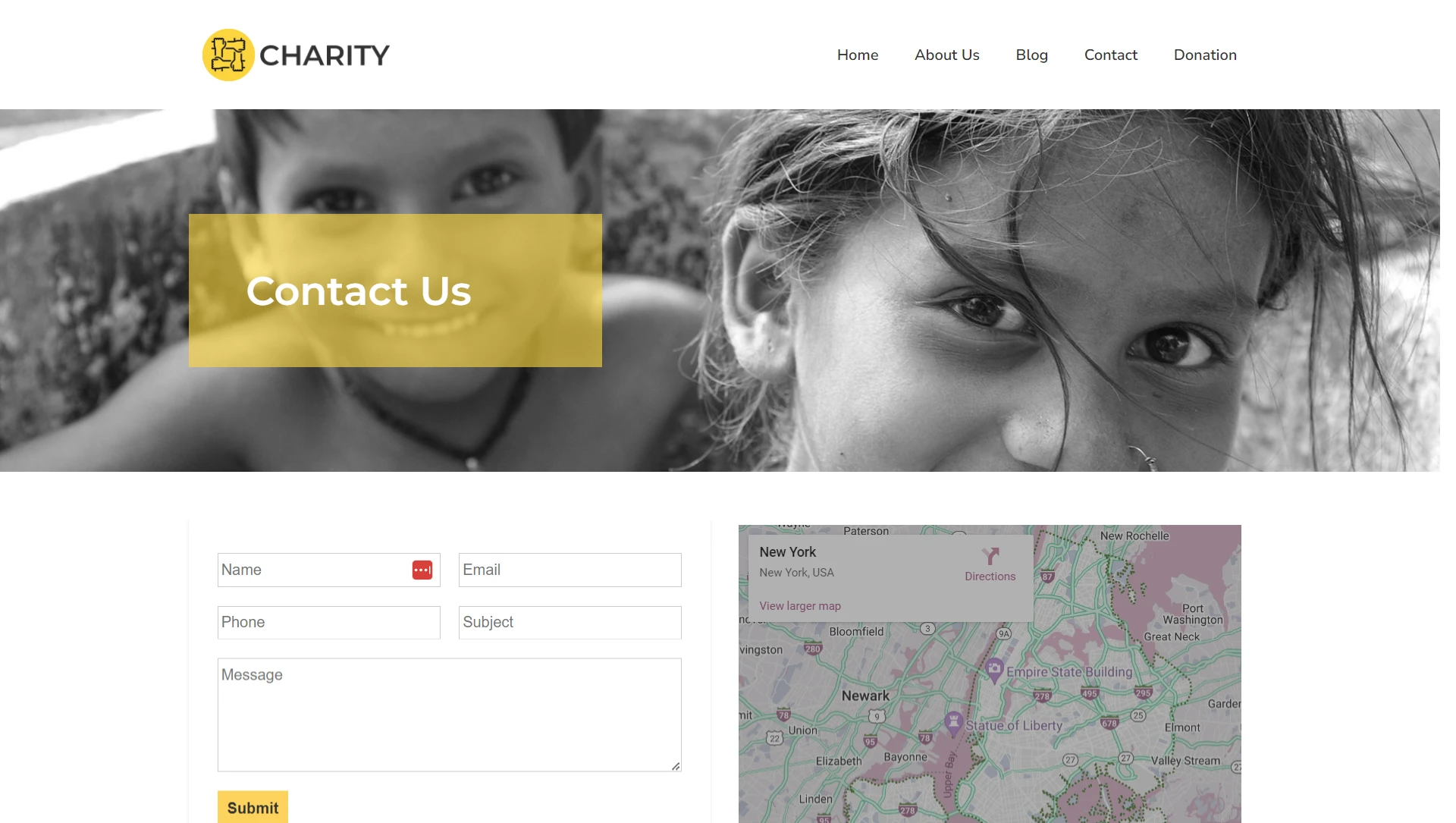 charity wordpress theme