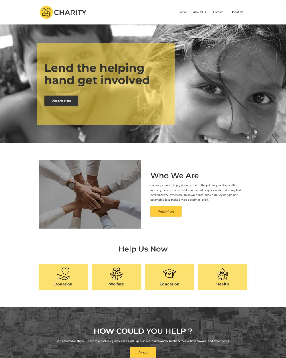 Charity WordPress Template