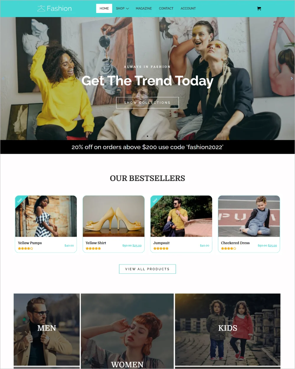 Fashion Shop WordPress Website Template