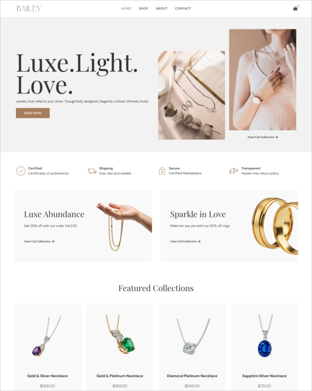Jewellery Shop WordPress Template