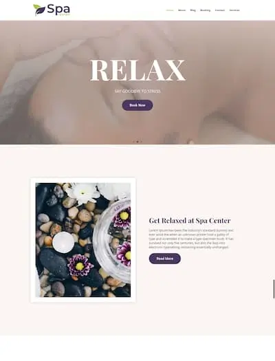 Spa WordPress Website Template