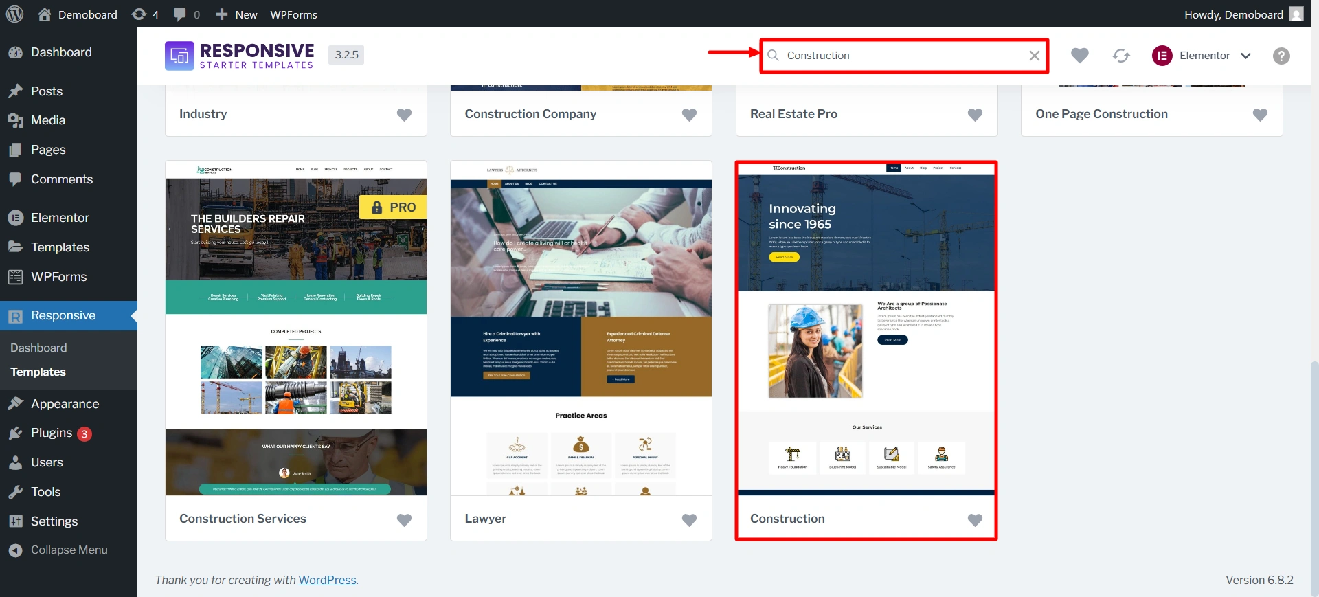 construction template