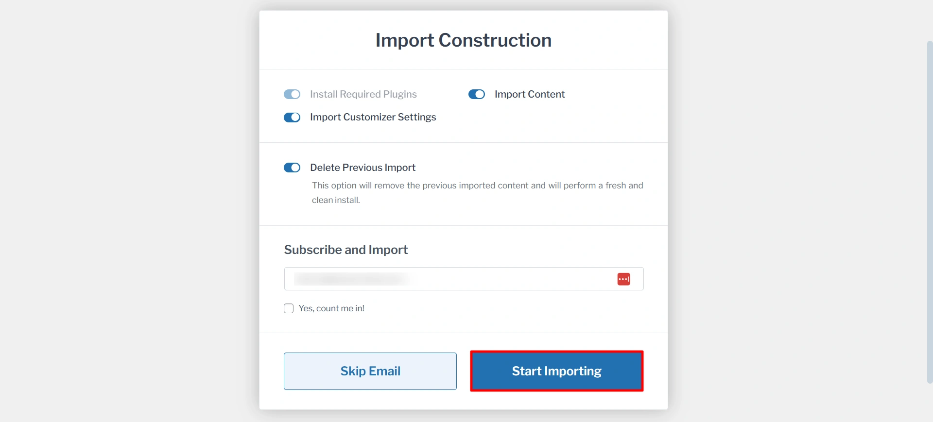 import starts