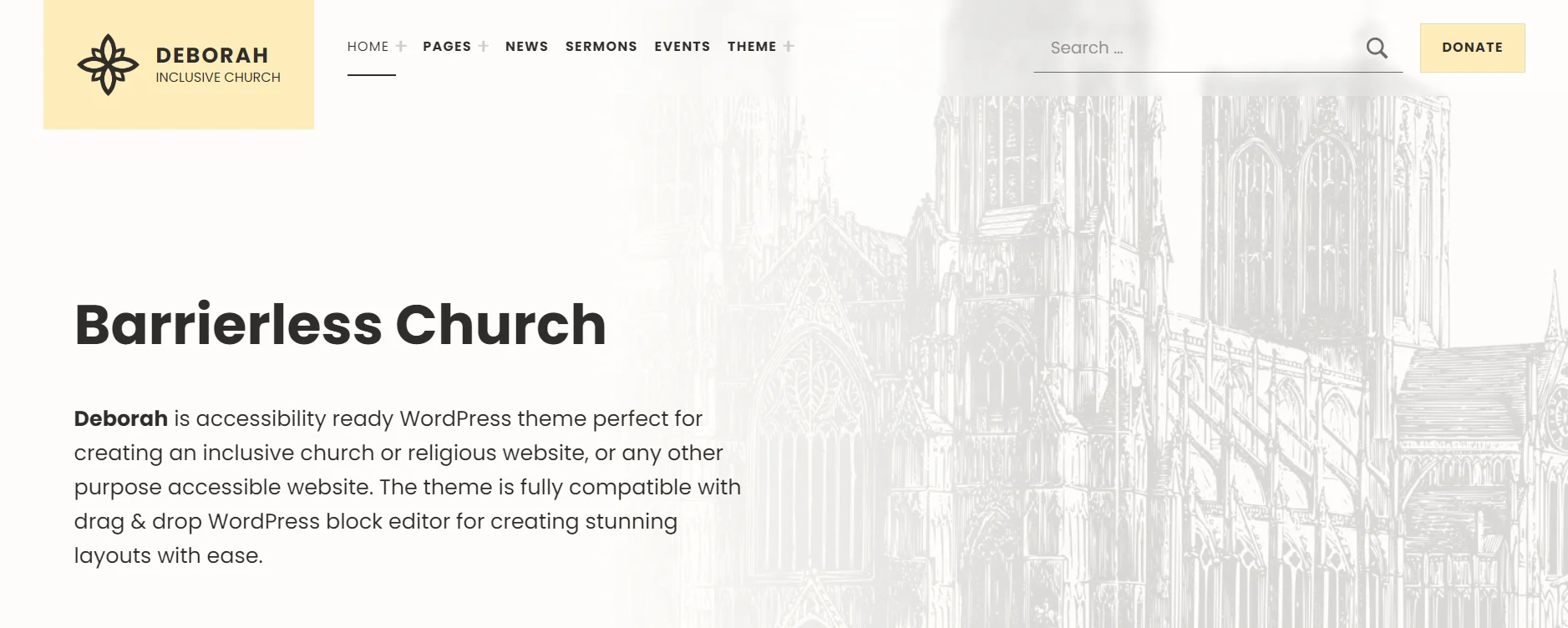 Deborah beaver builder WordPress theme