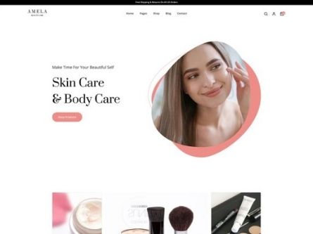 Amela- Free WoCommerce Compatible theme