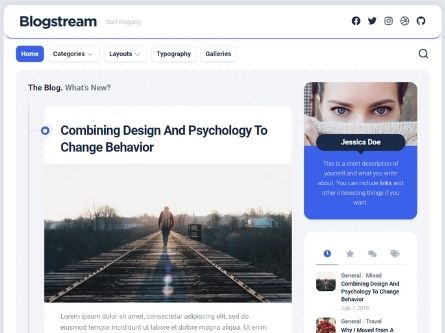 Blogstream- Blog WordPress theme