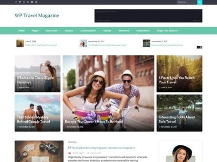 WP Travel Magazine- WordPress free Magazine theme