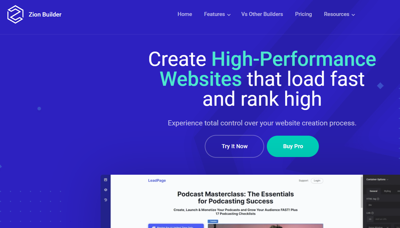 Zion Page Builder