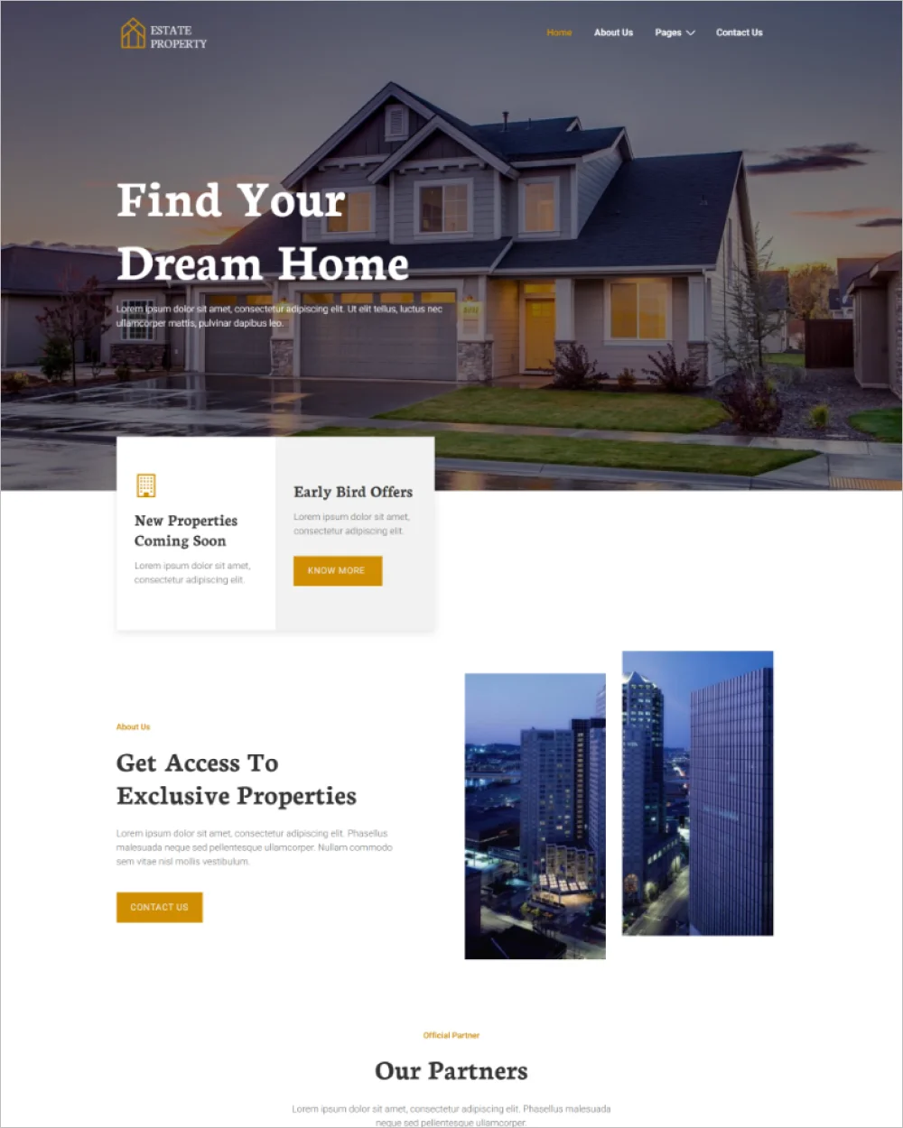 Real Estate Pro WordPress Template