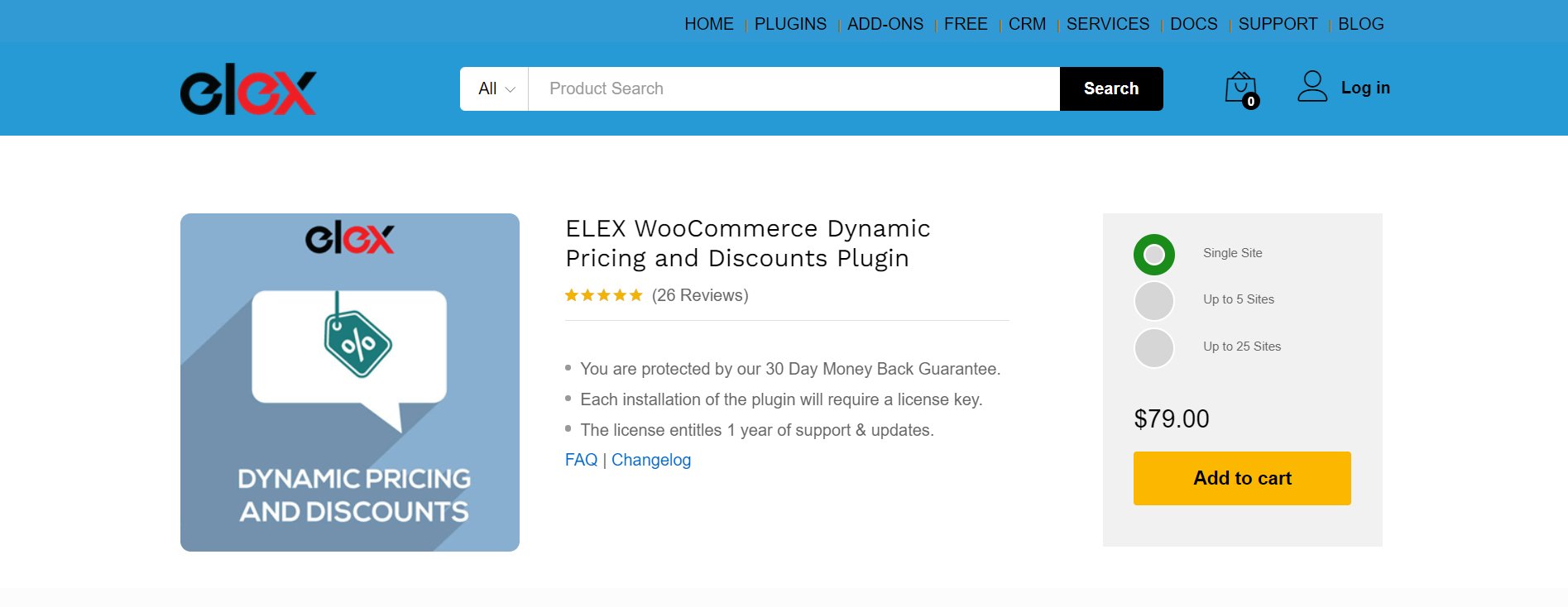 ELEX WooCommerce dynamic pricing 